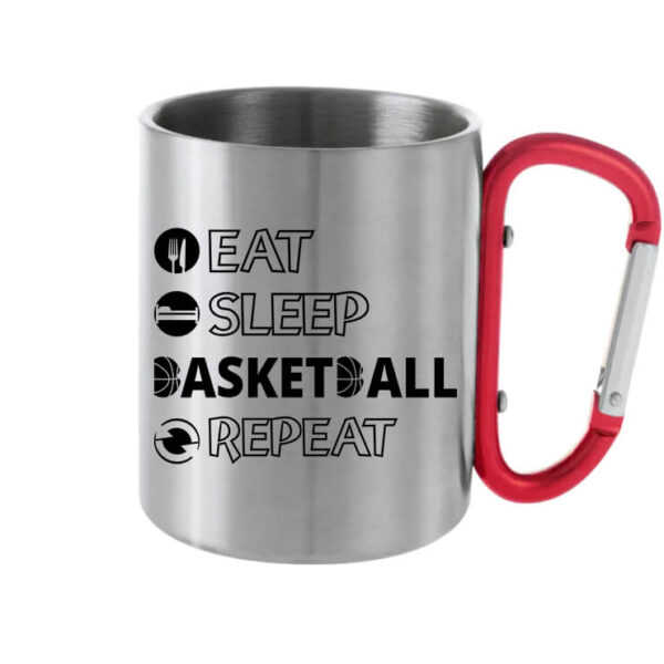 Eat sleep basketball repeat - Karabineres bögre