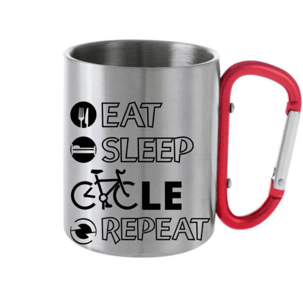 Eat sleep cycle repeat - Karabineres bögre