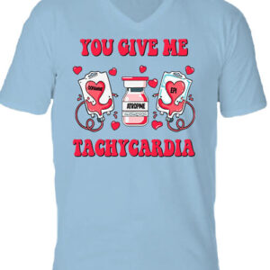 You give me tachycardia – Férfi V nyakú póló