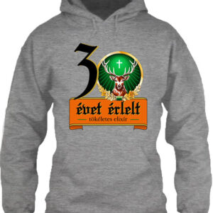 Jager 30 évet érlelt elixír – Unisex kapucnis pulóver – S, Szürke