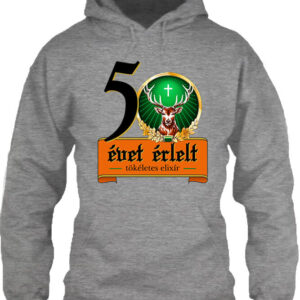 Jager 50 évet érlelt elixír – Unisex kapucnis pulóver – S, Szürke