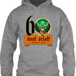 Jager 60 évet érlelt elixír – Unisex kapucnis pulóver – S, Szürke