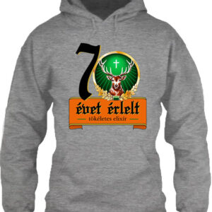 Jager 70 évet érlelt elixír – Unisex kapucnis pulóver – S, Szürke