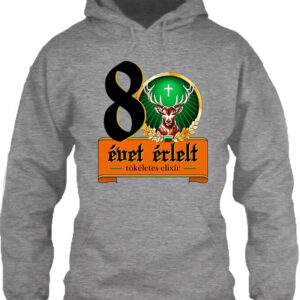 Jager 80 évet érlelt elixír – Unisex kapucnis pulóver – S, Szürke