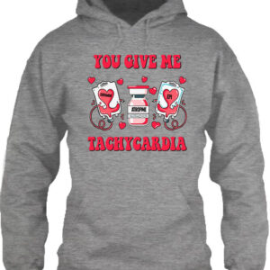 You give me tachycardia – Unisex kapucnis pulóver