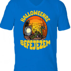 Halloweenre befejezem Gamer – Férfi V nyakú póló