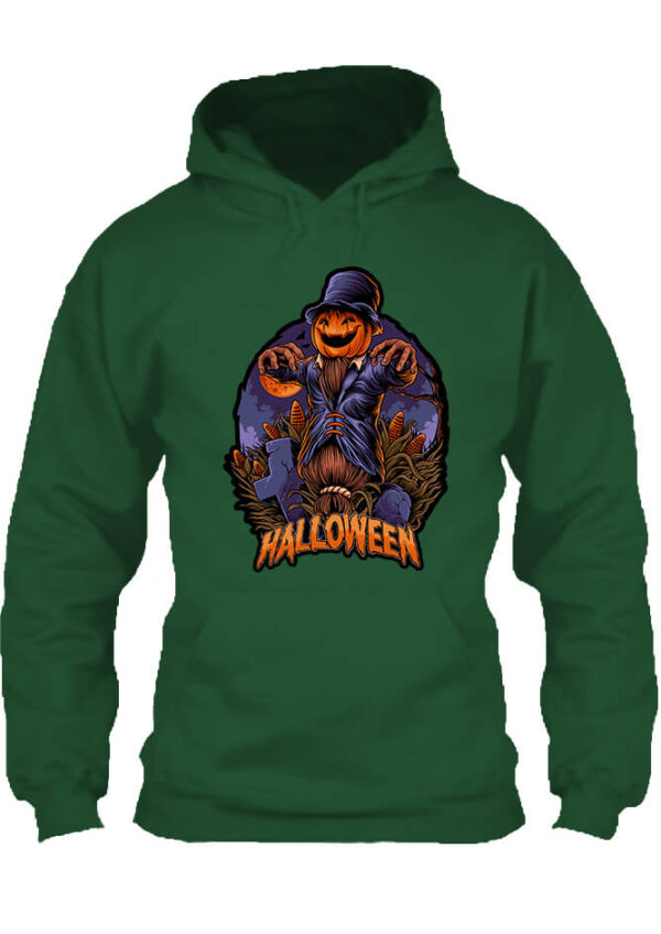 Halloween tök madárijesztő - Unisex kapucnis pulóver