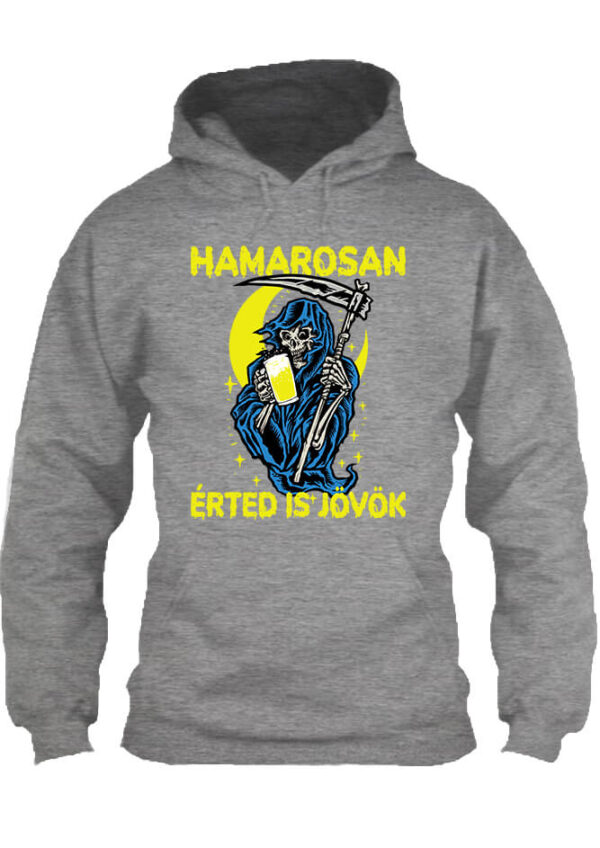 Hamarosan érted jövök Halloween - Unisex kapucnis pulóver