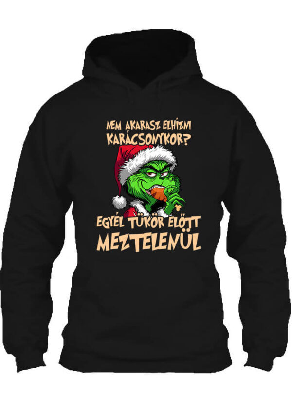 Karácsonyi fogyókúra Grincs módra - Unisex kapucnis pulóver