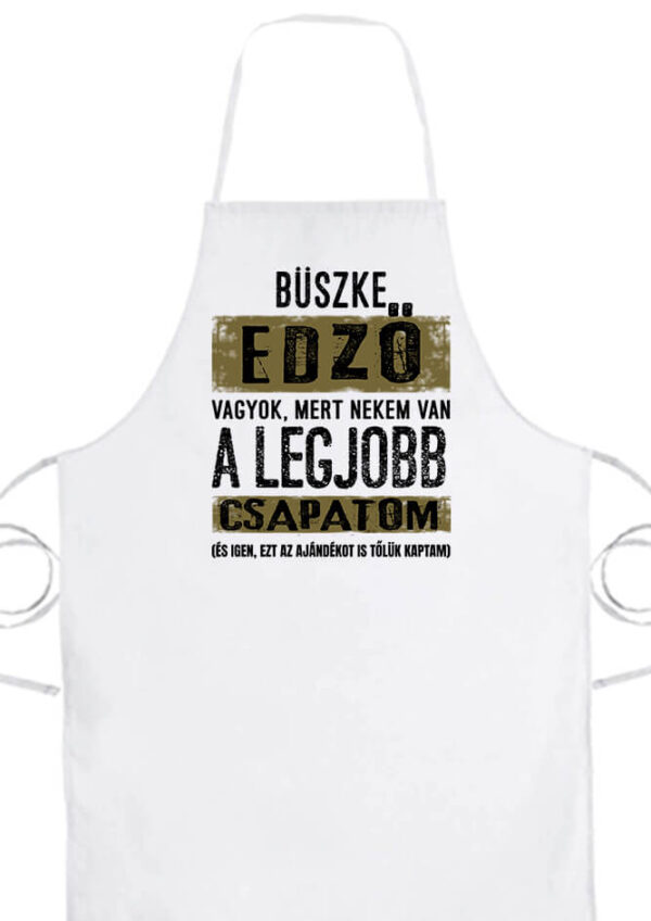 Büszke edző- Prémium kötény