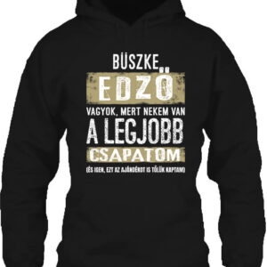 Büszke edző – Unisex kapucnis pulóver