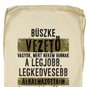 Büszke vezető- Basic tornazsák