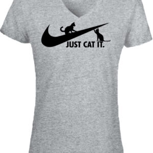 Just cat it Nike cica – Női V nyakú póló