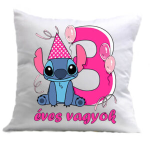 Stitch 3 éves születésnap  – Párna