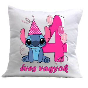 Stitch 4 éves születésnap  – Párna