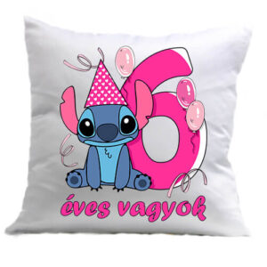 Stitch 6 éves születésnap  – Párna