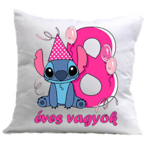 Stitch 8 éves születésnap  – Párna